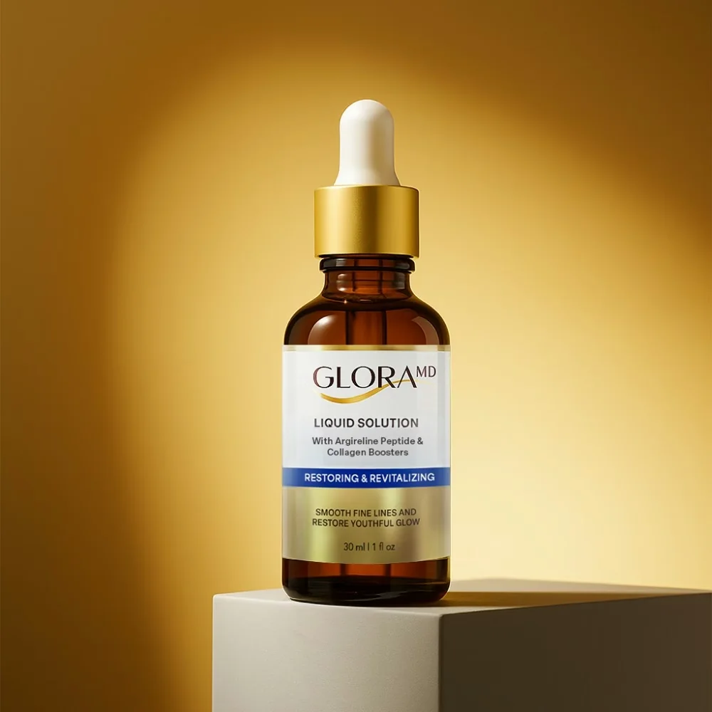 The GloraMD 30 ml amber dropper bottle, product image from the seller